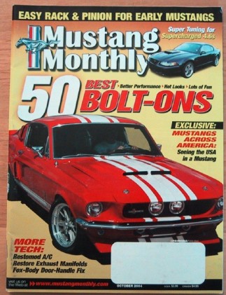 MUSTANG MONTHLY 2004 OCT - PACE CAR, K-CODE, BOLT-ONS